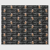 いたずら？それともいい子？ シンセサイザー風味のジンジャーブレッドマン ラッピングペーパー (フラット)