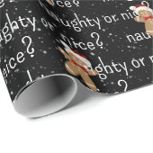 いたずら？それともいい子？ シンセサイザー風味のジンジャーブレッドマン ラッピングペーパー (ロールコーナー)