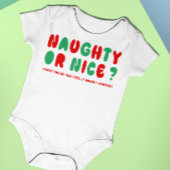 いたずら？それともいい子？ホリデーシーズンの楽しいクリスマス ベビーボディスーツ