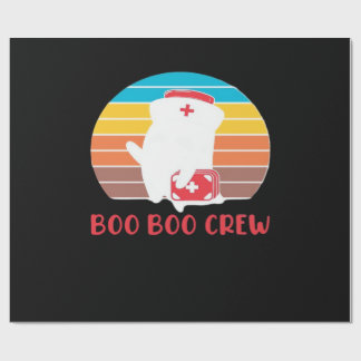 いたずらBoo Booクルー看護師ハロウィーンT ラッピングペーパー
