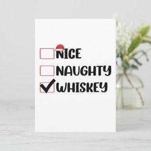 いたずらorいい子ウイスキーサンタのクリスマスリスト 招待状
