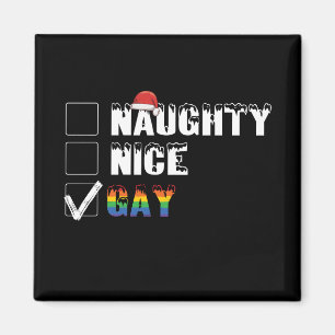 いたずらor優しい ゲイ レインボー プライド LGBT クリスマス ギフト マグネット