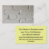 いたるところが付いている古く白いレンガ壁 名刺 (正面/裏面)