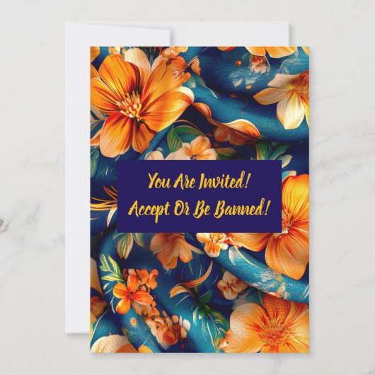 いたるところでオレンジ色の花 招待状 (正面)