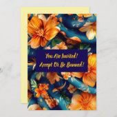 いたるところでオレンジ色の花 招待状 (正面/裏面)