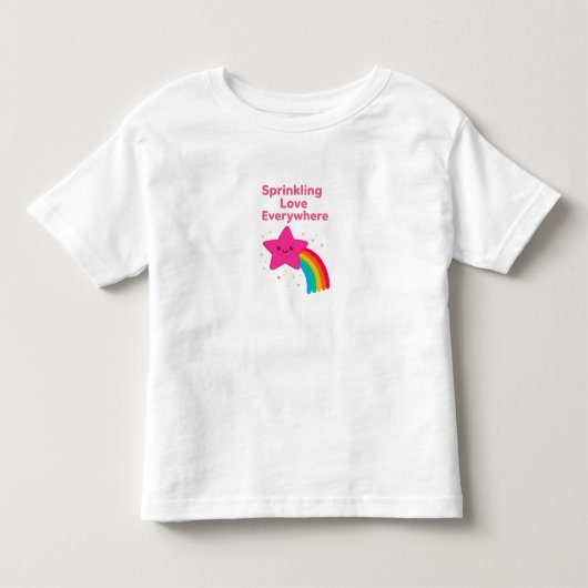 いたるところに愛をまく星 – かわいい女の子 トドラーTシャツ (正面)