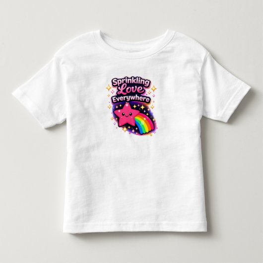 いたるところに愛を撒く2 ー 可愛い女の子 トドラーTシャツ (正面)