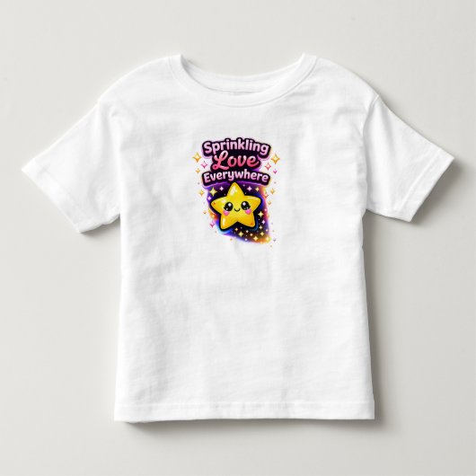 いたるところに愛を撒く3 - かわいい幼児の女の子 トドラーTシャツ (正面)