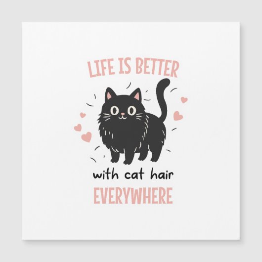 いたるところに猫の毛がある方が人生は幸せ 猫好きなユーモア (正面)