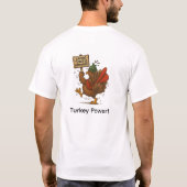 いたるところの七面鳥を救う | 笑えるスーパーヒーロー七面鳥 Tシャツ (裏面)