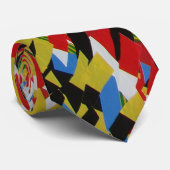 いたる警告所で危険モダン抽象芸術 ネクタイ (ロール)