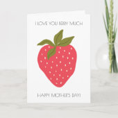 いちごおもしろいの母の日用カード カード (正面)