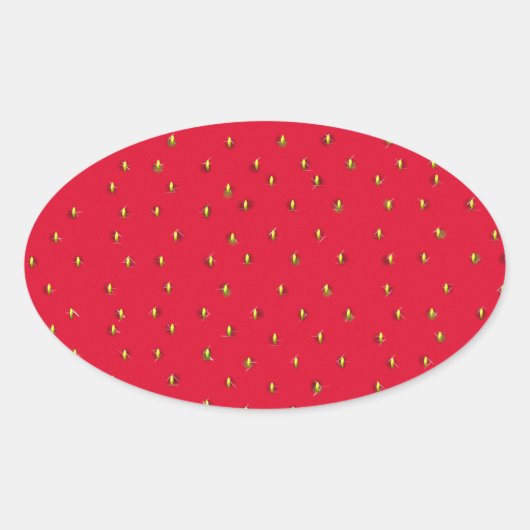 いちごおもしろいの背景の赤 楕円形シール (正面)