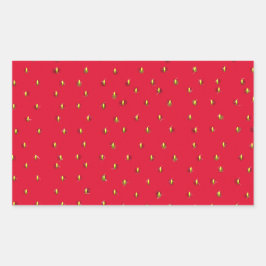 いちごおもしろいの背景の赤 長方形シール