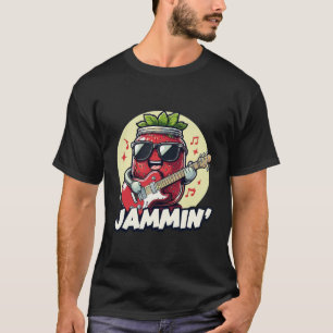 いちごおもしろいジャム遊のギター ジャミクールン Tシャツ