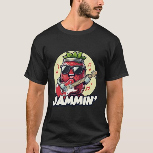 いちごおもしろいジャム遊のギター | ジャミクールン Tシャツ (正面)