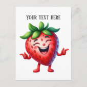 いちごおもしろい好きの追加文字 ポストカード (正面)