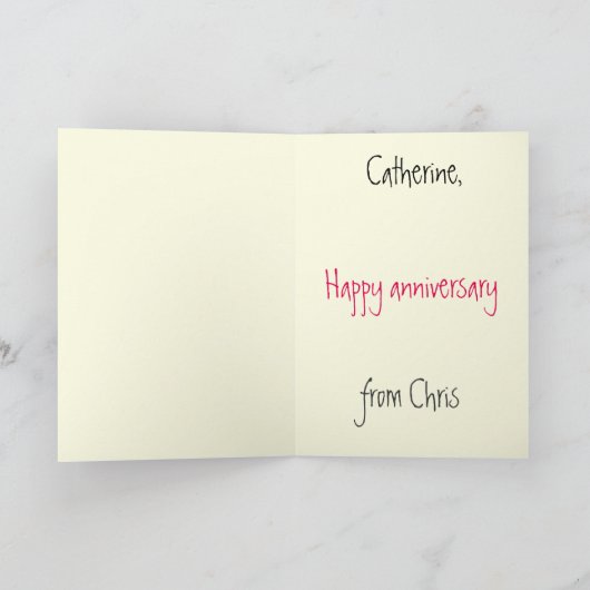 いちごおもしろい&クリー予測できなム漫画のラブアート カード (内部)