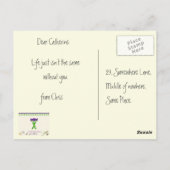 いちごおもしろい&クリー予測できなム漫画のラブアート ポストカード (裏面)