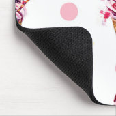 いちごおよびブラックベリーが付いているアイスクリーム マウスパッド (コーナー)