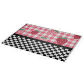 いちごお洒落とチェッカーボード カッティングボード (角)