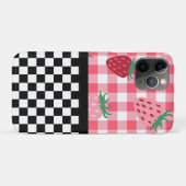 いちごお洒落とチェッカーボード Case-Mate iPhoneケース (裏面(横))