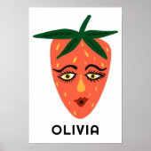 いちごお洒落のカスタムベビーNAME Art ポスター (正面)