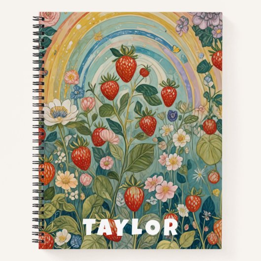 いちごお洒落パッチ ノートブック (正面)
