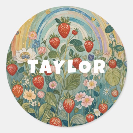 いちごお洒落パッチ ラウンドシール (正面)