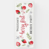 いちごかわいらしの「Berry First」 1回目の誕生日 横断幕 (縦)