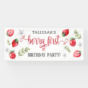いちごかわいらしの「Berry First」 1回目の誕生日 横断幕
