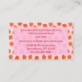 いちごかわいらしクリームのパタパーソナライズされたーン 名刺 (裏面)