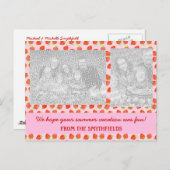 いちごかわいらしクリーム模様 ポストカード (正面/裏面)