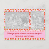 いちごかわいらしクリーム模様 ポストカード (正面)