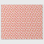 いちごかわいらしクリーム模様 ラッピングペーパー (フラット)