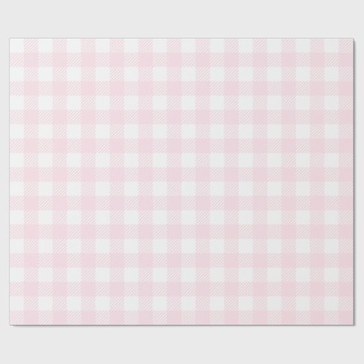 いちごかわいらしミルクシェイクピンクバッファロープレイド ラッピングペーパー (フラット)