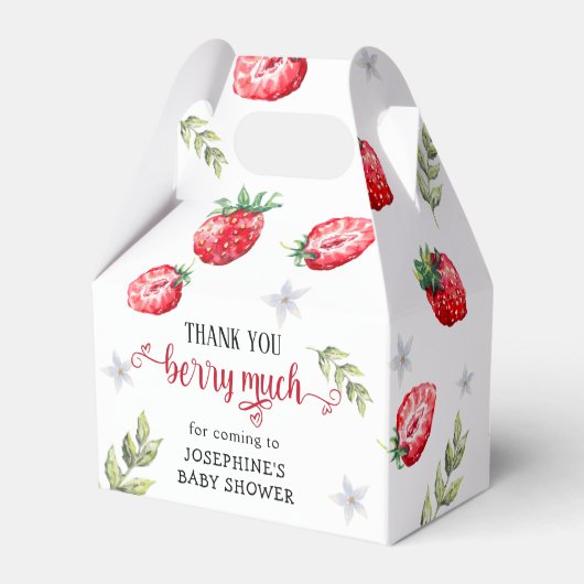 いちごかわいらし赤ちゃんシャワー フェイバーボックス (裏面サイド)