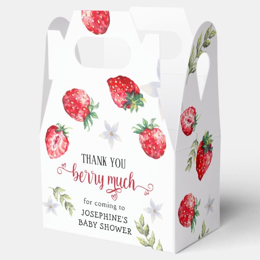 いちごかわいらし赤ちゃんシャワー フェイバーボックス (オープン)