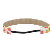 いちごが付いている抽象的なパターン アスレチックヘッドバンド (裏面)