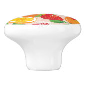 いちごが付いている抽象的なパターン セラミックノブ (側面)