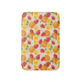 いちごが付いている抽象的なパターン バスマット (正面縦)