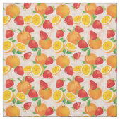 いちごが付いている抽象的なパターン ファブリック (見本)