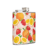 いちごが付いている抽象的なパターン フラスク (右)