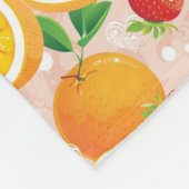 いちごが付いている抽象的なパターン フリースブランケット (角)