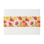 いちごが付いている抽象的なパターン 招待状ベリーバンド (裏面例)