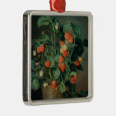 いちごが付いている静物画 メタルオーナメント (右)