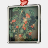 いちごが付いている静物画 メタルオーナメント (左)
