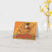 いちごくま/メッセージカード カード (黄色い花)