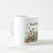 いちごとお花の庭 コーヒーマグカップ (正面左)