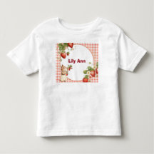 いちごと小さなねずみのオーダーメイドトドラーTシャツ